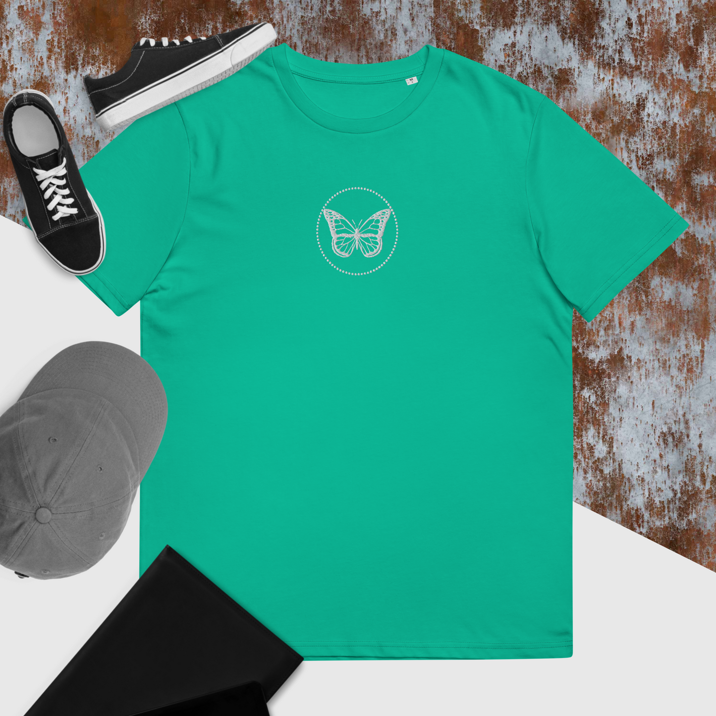 T-shirt unisexe brodé Butterfly