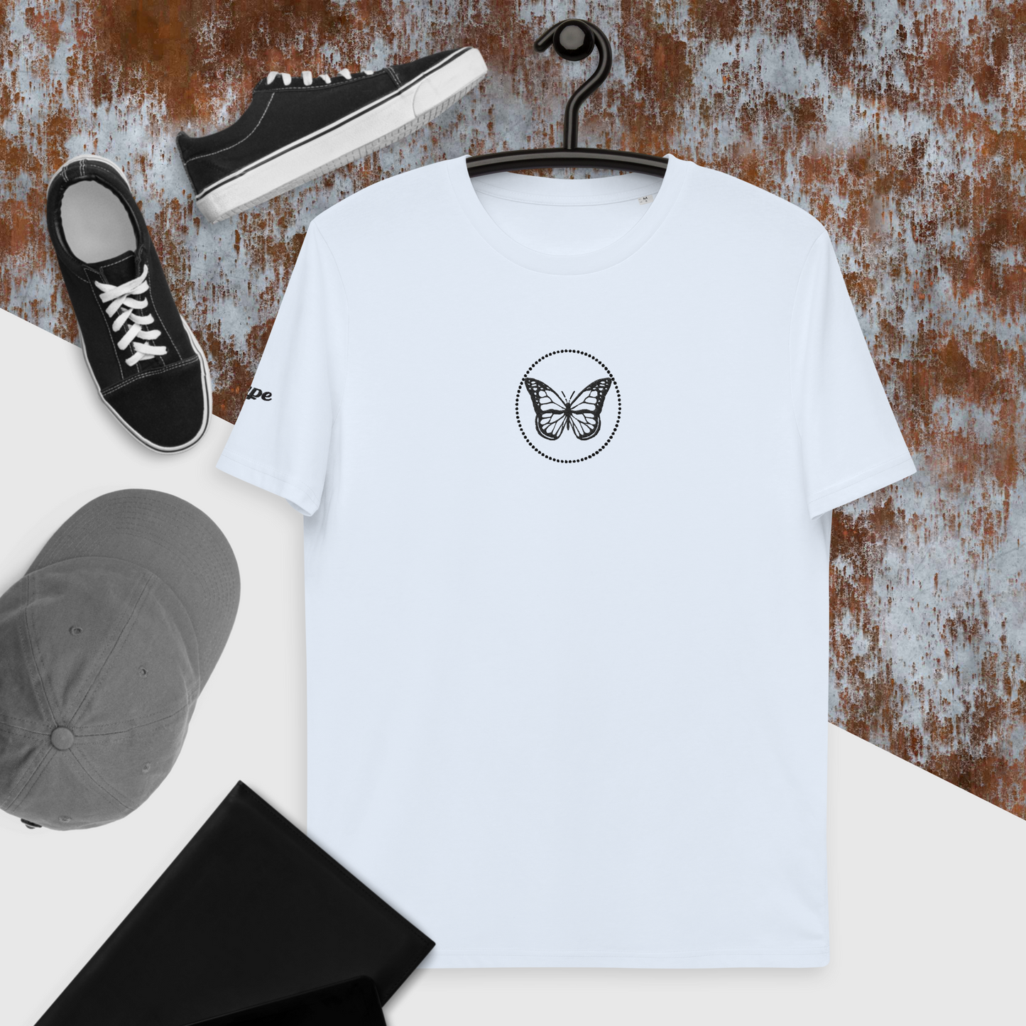 T-shirt unisexe brodé butterfly