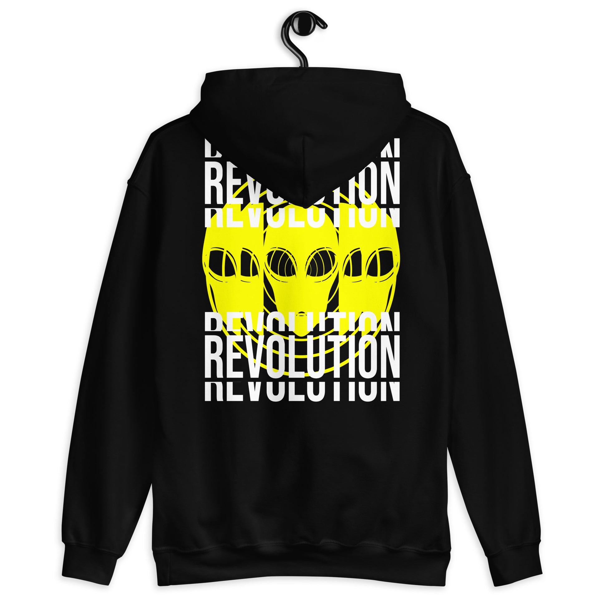 Sweat à capuche Revolution noir et jaune