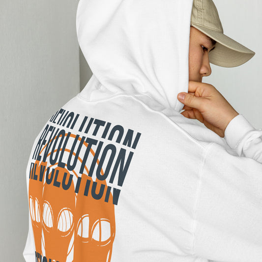 Sweat à capuche Revolution blanc