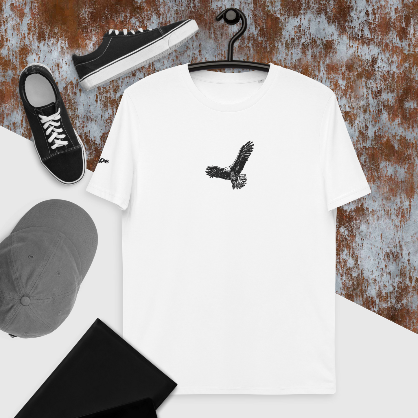 T-shirt unisexe brodé eagle